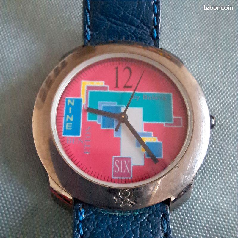 Montre à Quartz UNITED COLORS OF BENETTON By BULOVA - Acier, Cuir, État Occasion