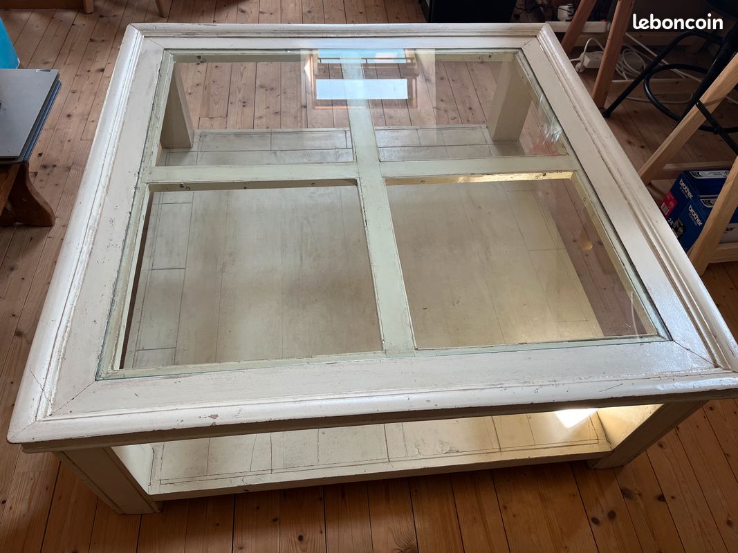 A vendre table bois et verre (image 4)