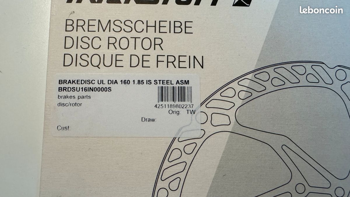 Disque de frein VTT Trickstuff UL 160 (image 2)