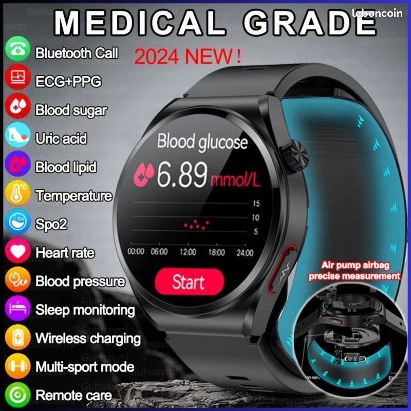 Glycémie Montre Connectee Medicale Montre Connectée Medicale