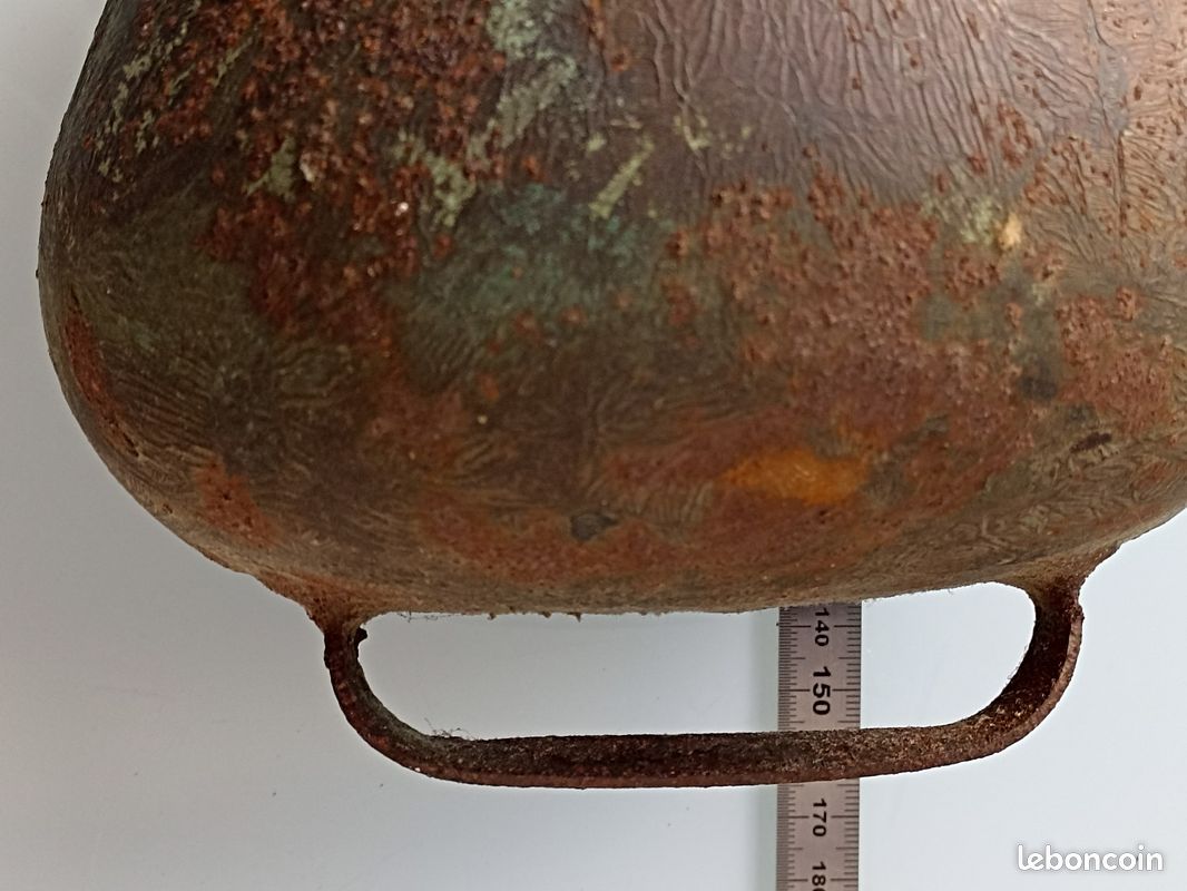 Cloche à Vache Ancienne, Fer, Métal, Ferme Française