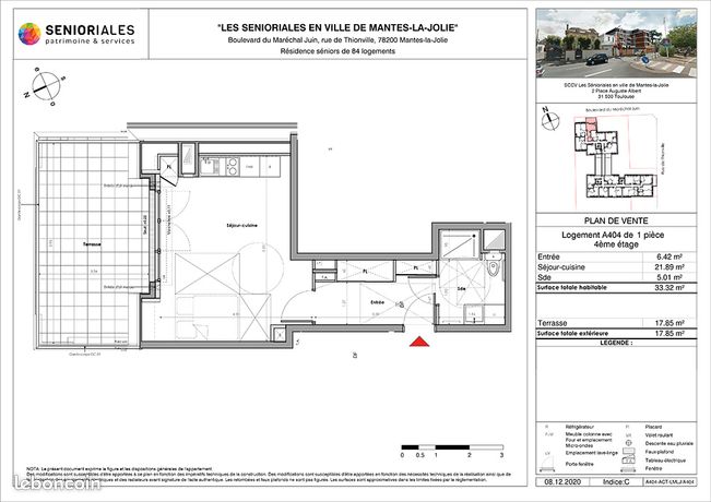 Appartement a louer mantes-la-jolie - 1 pièce(s) - 33 m2 - Surfyn