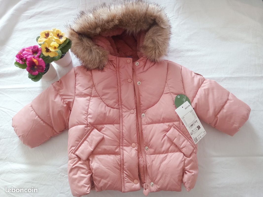 Manteau rose bébé fille 3-6 mois neuf avec étiquette Vêtements bébé