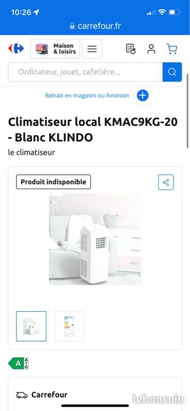 Climatiseur mobile KLINDO (KMAC7KM-21) - Électroménager