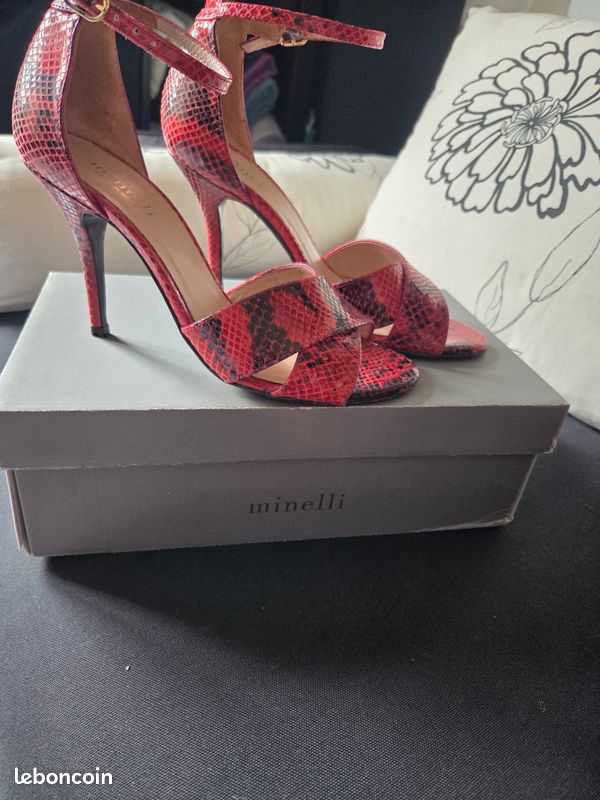 Sandales hauts talons rouge Minelli 38 (image 1)