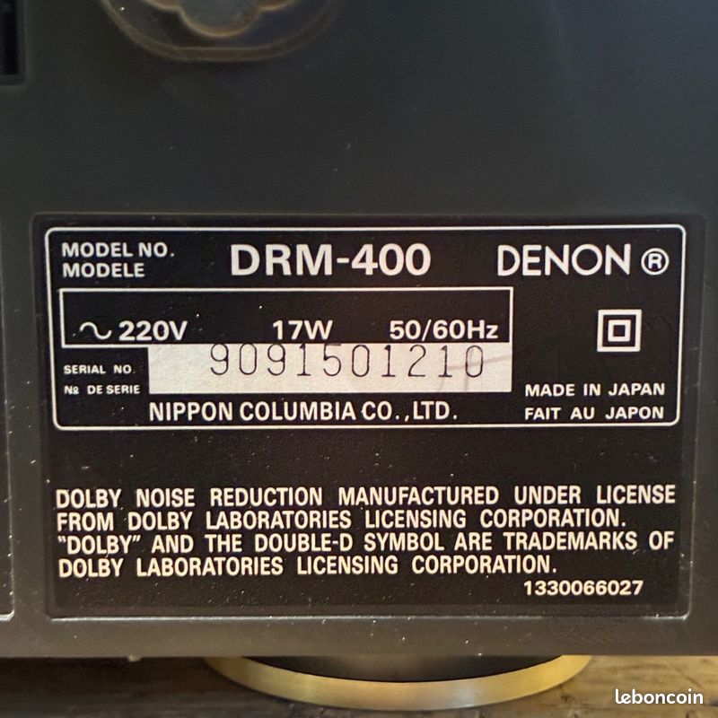 Chaine Hi-Fi vintage Denon 2 éléments + 2 enceintes JMlab (image 10)