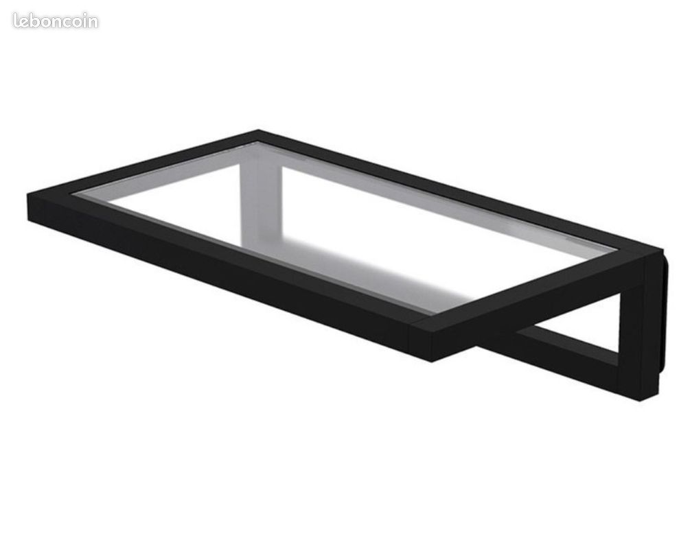 Étagère acier noir et verre marque ODF PARIS (image 1)
