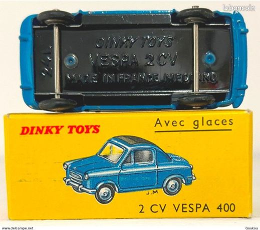 DINKY TOYS 24L Vespa 2 CV 400, Bleu Gris, Etat Neuf, Avec Boîte neuve