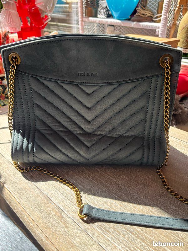 Leather Simone Nat Et Nin Shoulder Bags Sac Nat Et Nin Simone Noir