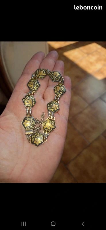 Bracelet En Or De Tolède Doré - Bijou Ancien Récent, Occasion, Style épuré Sans Pierre