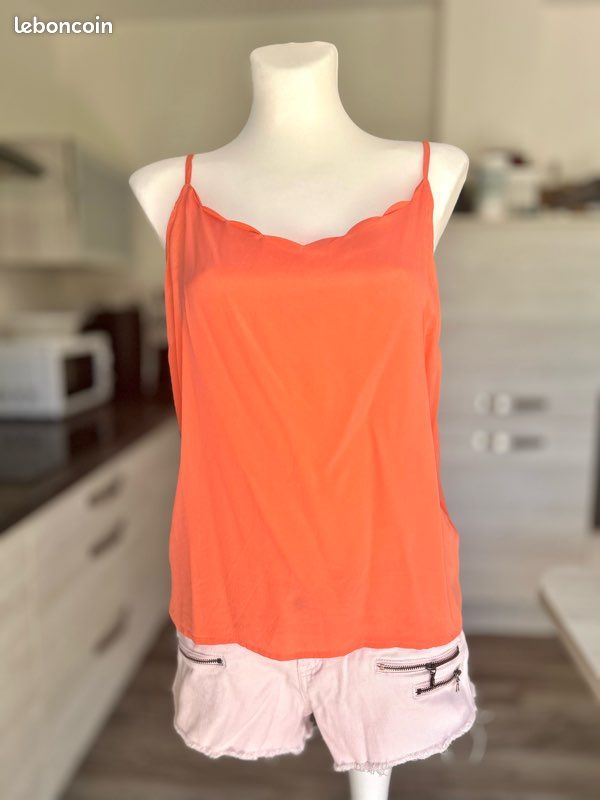 Débardeur Steve Madden – Femme – Taille S – Corail (Fuji Coral) – Neuf Avec étiquettes
