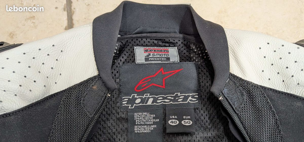 Combinaison supermotard Alpinestars S1, taille 50 (image 3)