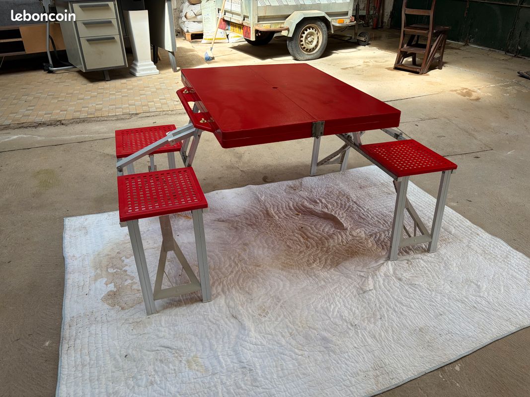 Table pliante type valise – Idéale Camping / Marché / Appoint (image 3)