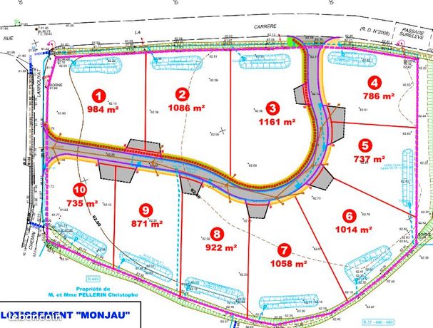 Terrain 735 m² Biron