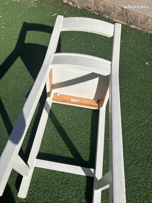 Chaise haute de cuisine en bois blanche Ikea (image 2)