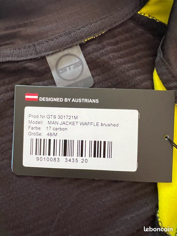 Veste survêtement homme sport randonnée GTS zip isolante et respirante M (image 3)