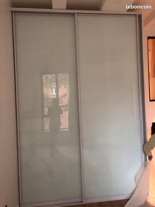 Grand dressing / armoire blanc- portes coulissantes verre opaque - 2m90 x 2m06 (image 1)