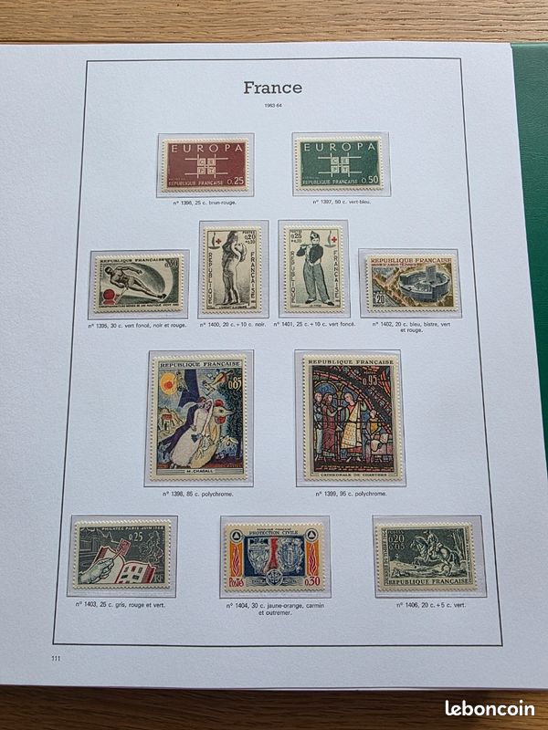Collection timbres France 1960-1978 COMPLÈTE - 87 pages LUXE - Neufs * sans charnière (image 7)