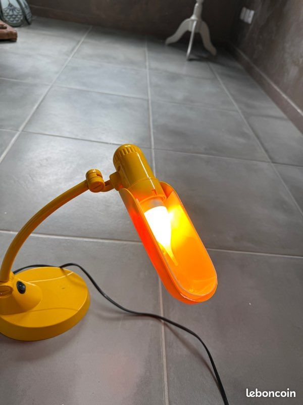 Lampe jaune moutarde années 70 vintage (image 3)