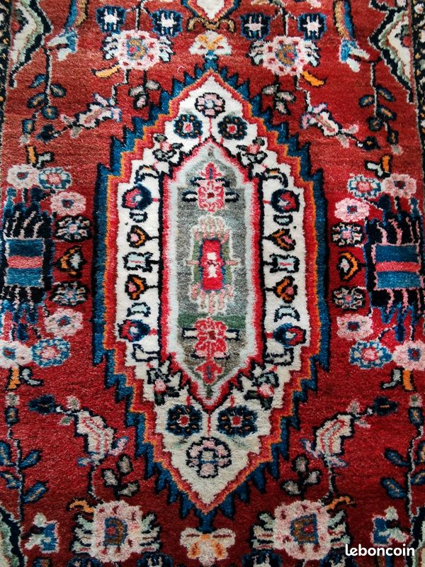 Tapis persan-noué a la main, Moud en forme de bande, de 80 - Catawiki