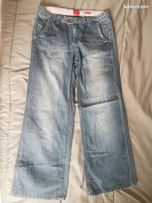 Pantalon jeans patte d'eph (image 2)
