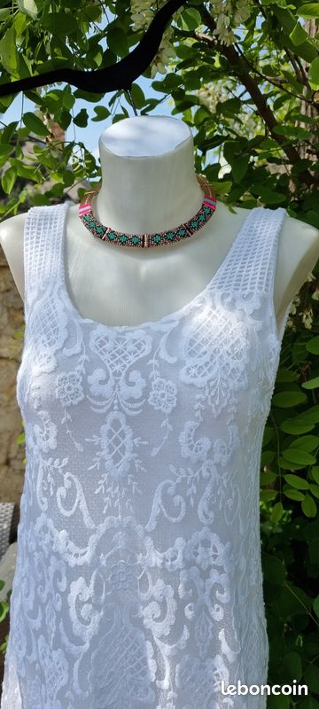Robe blanche dentelle (image 2)