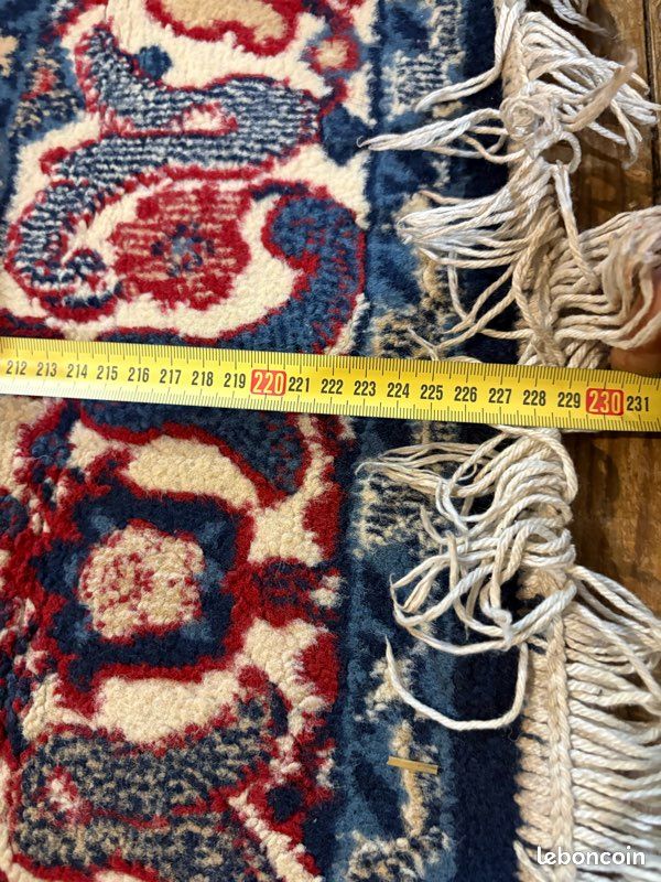 Grand tapis bleu rouge et blanc (image 11)