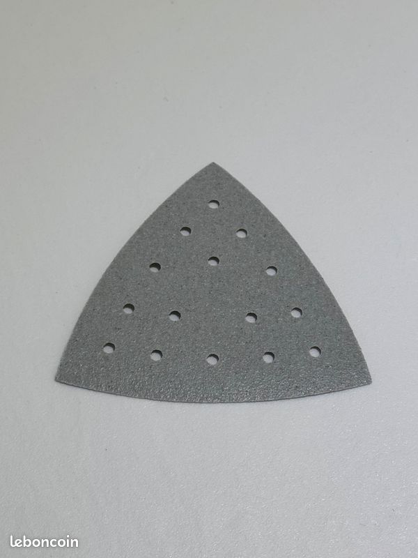 Mirka Iridium Triangle de ponçage Papier abrasif Premium 93x93x93mm 15 trous autoagrippant, grain 80, 50 pcs/Pour poncer la peinture, mastic, apprêt, bois, acier, minéraux, plastique Mirka Iridium Triangle de ponçage Papier abrasif Premium 93x93x93mm 15 trous autoagrippant, grain 80, 50 pcs/Pour poncer la peinture, mastic, apprêt, bois, acier, minéraux, plastique