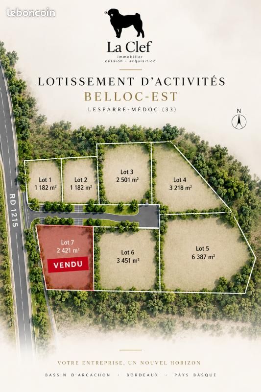 Terrain 23 519 m² Lesparre Medoc · à Lesparre-Médoc · 109 996 €
