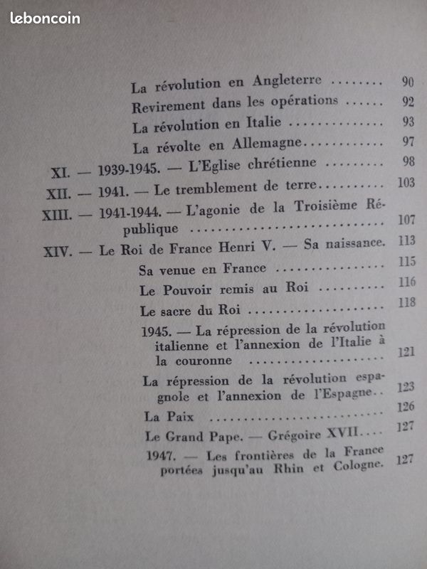Em. RUIR Le Grand Carnage d'après les Prophéties de NOSTRADAMUS de 1938 à 1947 Ed. Du MÉDICIS 1938 (image 6)