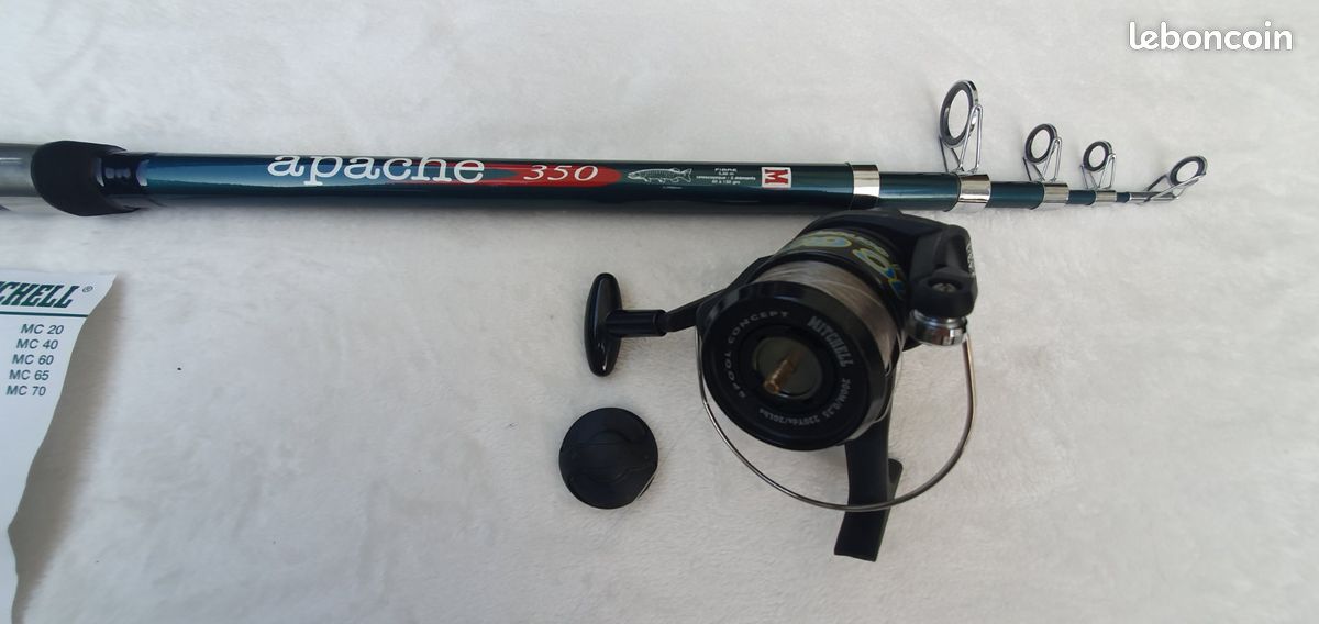MITCHELL - ANCIENNE CANNE A PÊCHE MITCHELL COMPANION - Moulinet mouche - Collection