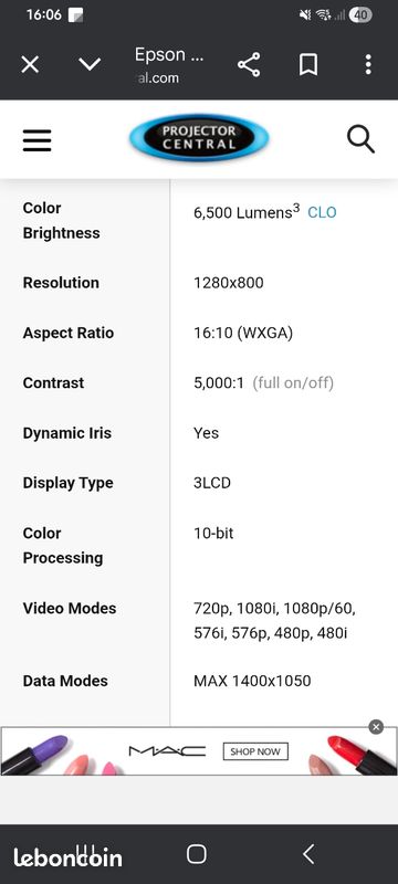 Video projecteur pro 6500lumen (image 7)