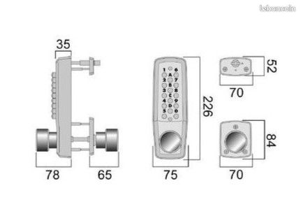 Serrure KEYLEX à code mécanique (image 14)