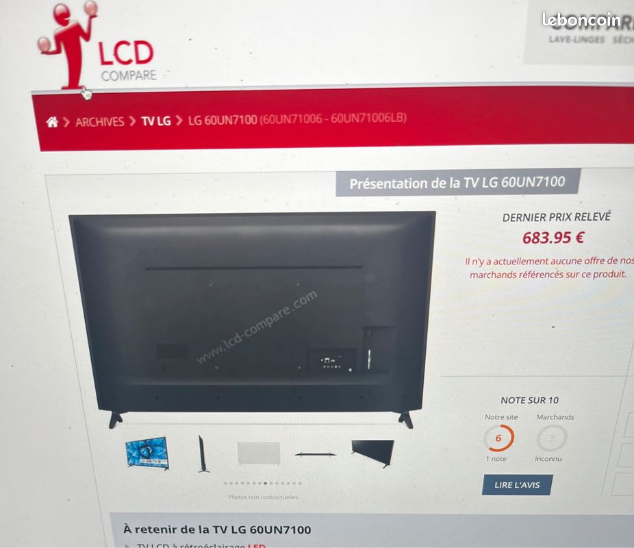 Tv lg 60un71006lb (image 2)