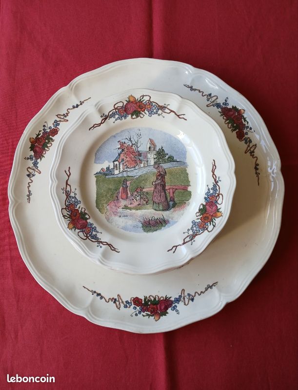 Service à dessert : Obernai Faïenceries Sarreguemines (image 1)