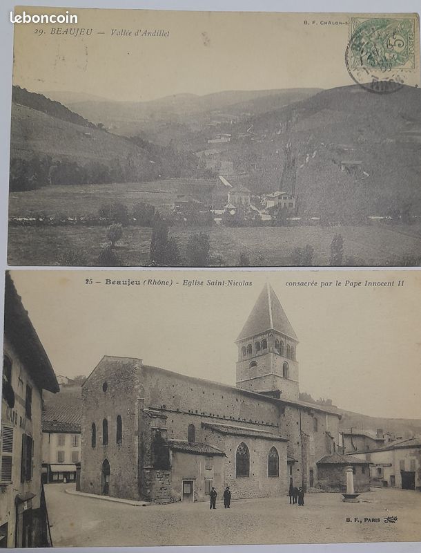 Carte Postale Ancienne Beaujeu (69) - Bas De La Ville - Vers 1900