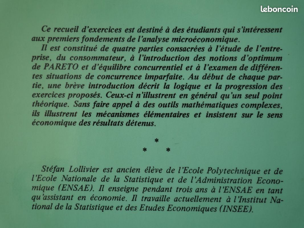 Lot de 2 livres de microéconomie : introduction, exercices et corrigés (image 4)