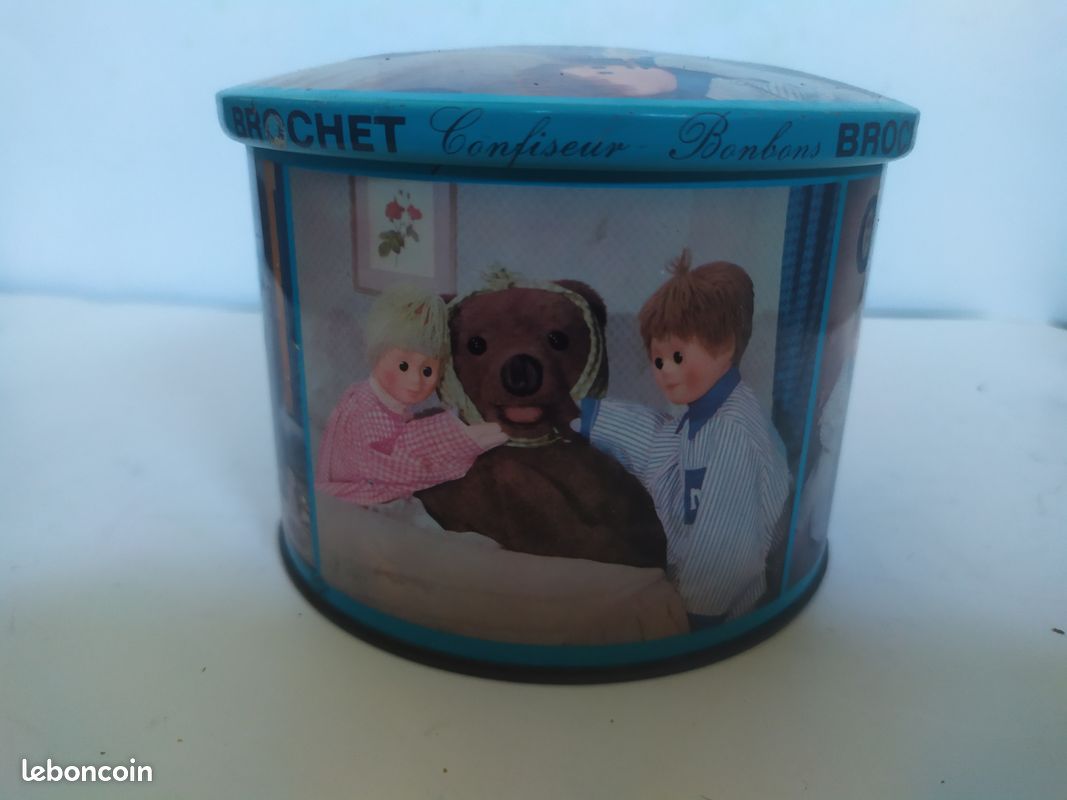 Ancienne Boîte En Tôle, Bonne Nuit Les Petits, Bonbons Brochet Imgx1200 3204