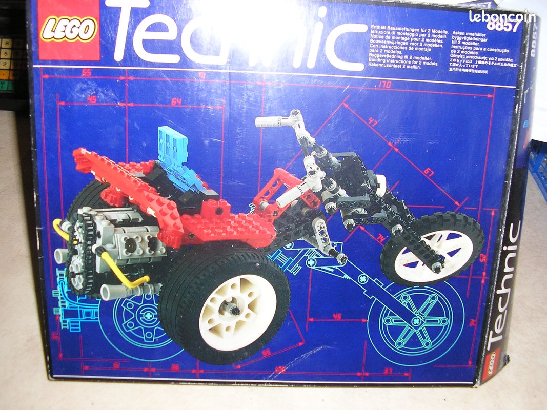 Boite lego technic 8857 complete annee 1993 street chopper motorcycle (image 1)