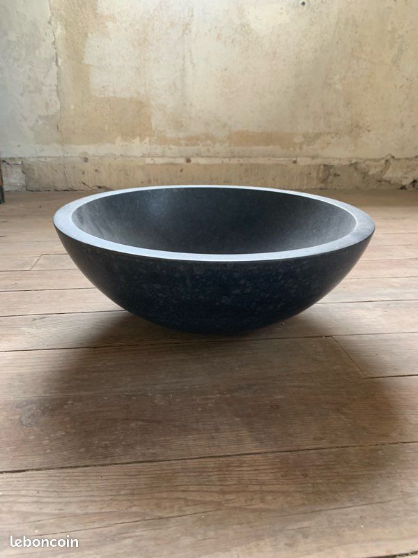 Lavabo pierre gris neuve (image 1)
