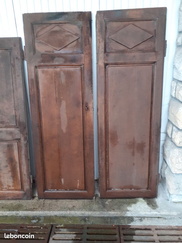Ensemble de 3 paires de portes anciennes vers 187à (image 2)