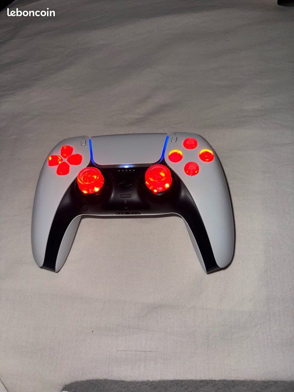 Manette PS5 Custom Vert Avec Système LED Manuel, Occasion