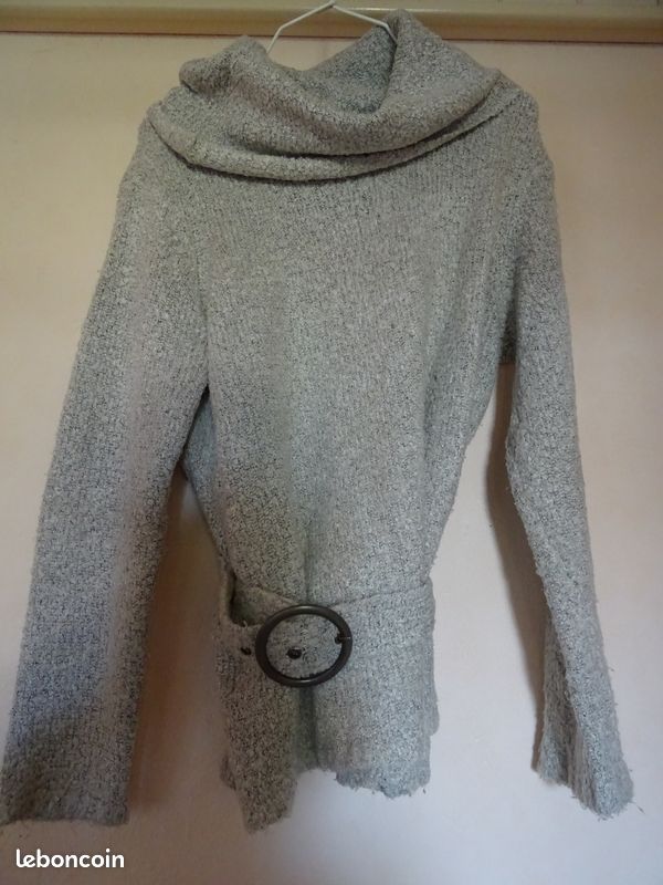 PULL CHINé GRIS TAILLE 46-48 (image 1)