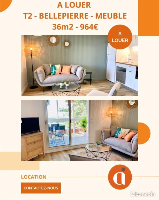 Appartement 2 pièces 36 m² · à Saint-Denis · 36 m² · 939 €/mois