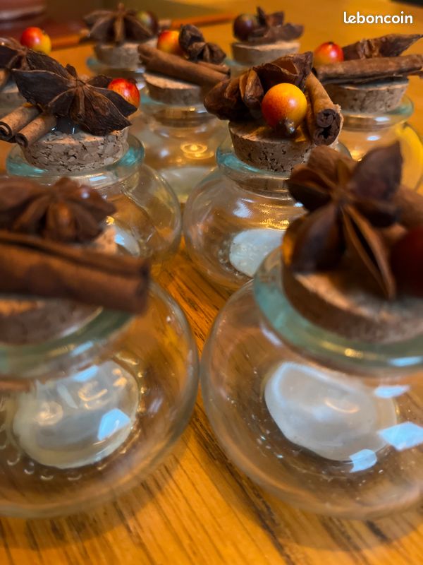 Petits pots en verre avec bouchon décor (image 3)
