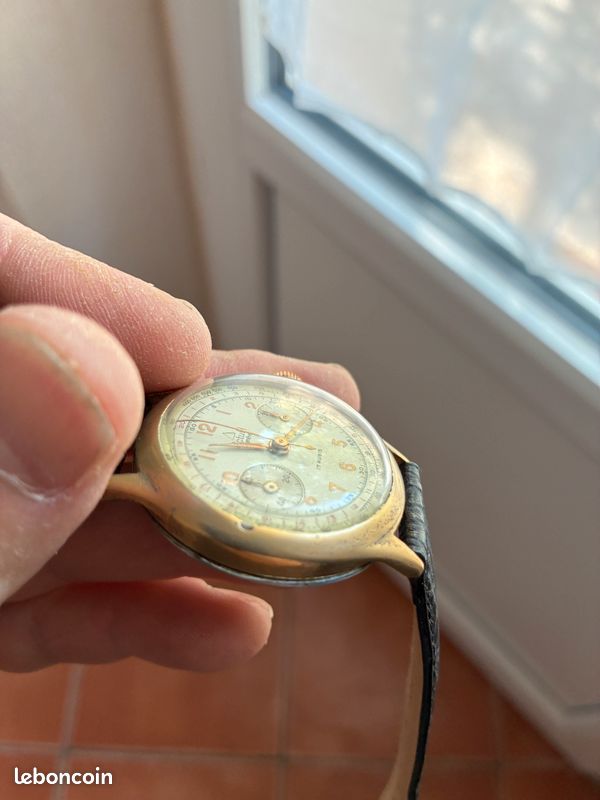 Montre Chronographe Vintage ACTUA GENÈVE - Mouvement Landeron Swiss - Années 50