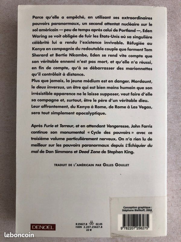 Livre John Farris - Pouvoir - Thriller (image 3)