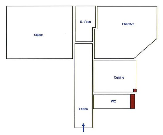 Appartement a louer  - 2 pièce(s) - 33.25 m2 - Surfyn