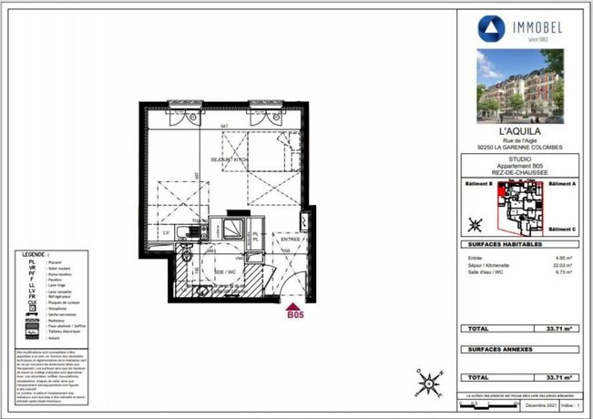 Appartement a louer la garenne-colombes - 1 pièce(s) - 36 m2 - Surfyn