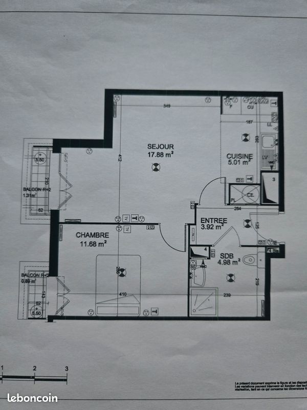 Appartement 2 pièces 44 m² · à Corbeil-Essonnes · 43,5 m² · 133 000 €